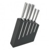 Bloc et cinq couteaux inox