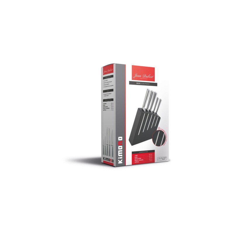 Bloc et cinq couteaux inox