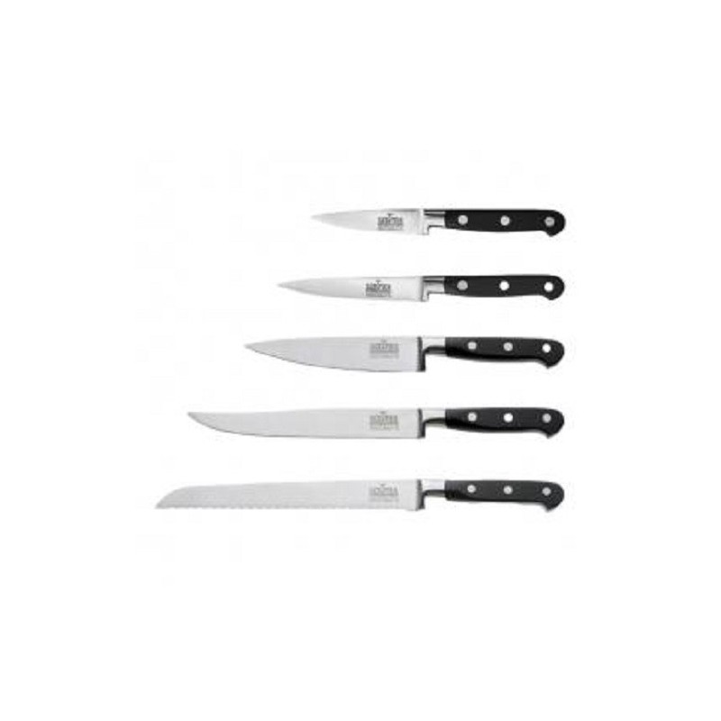 Bloc bois cinq couteaux inox