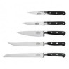 Bloc bois cinq couteaux inox