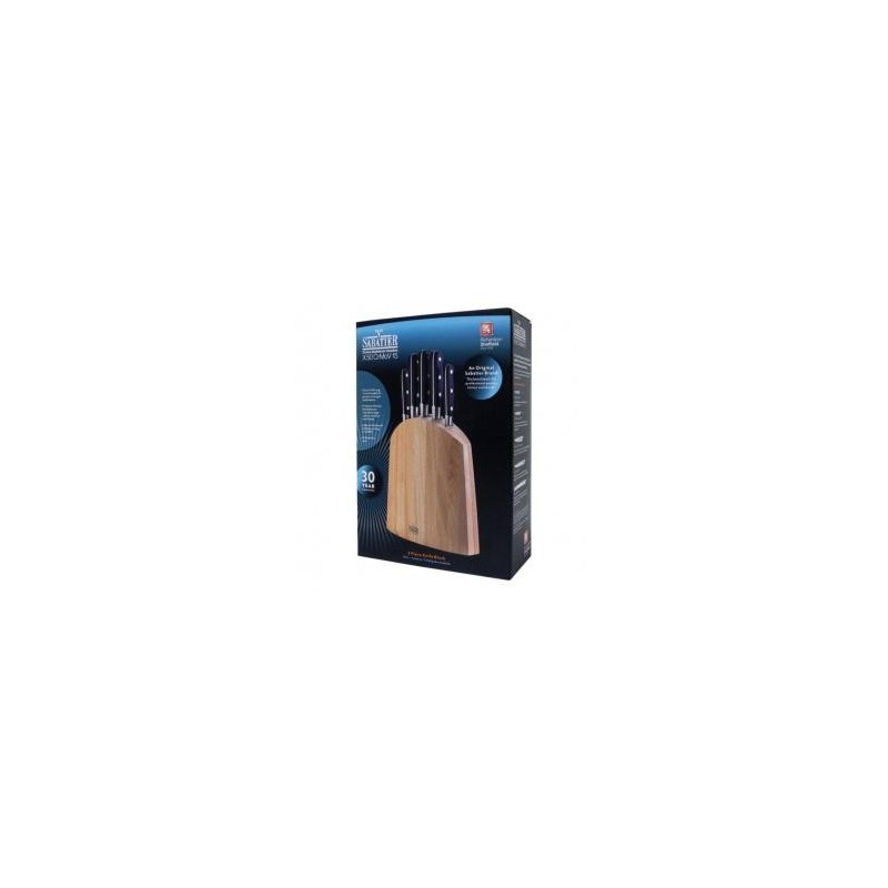 Bloc bois cinq couteaux inox