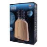 Bloc bois cinq couteaux inox