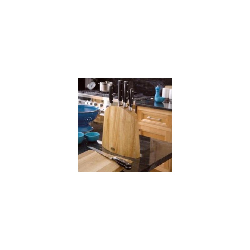 Bloc bois cinq couteaux inox