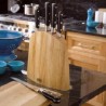 Bloc bois cinq couteaux inox