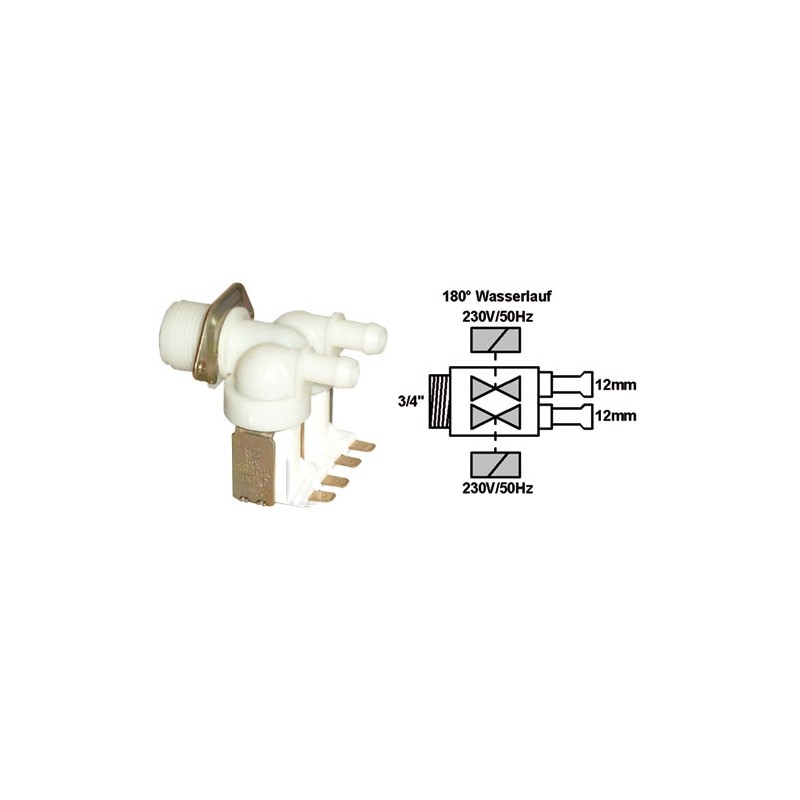 Electrovanne Universelle 2 voies pour lave-linge