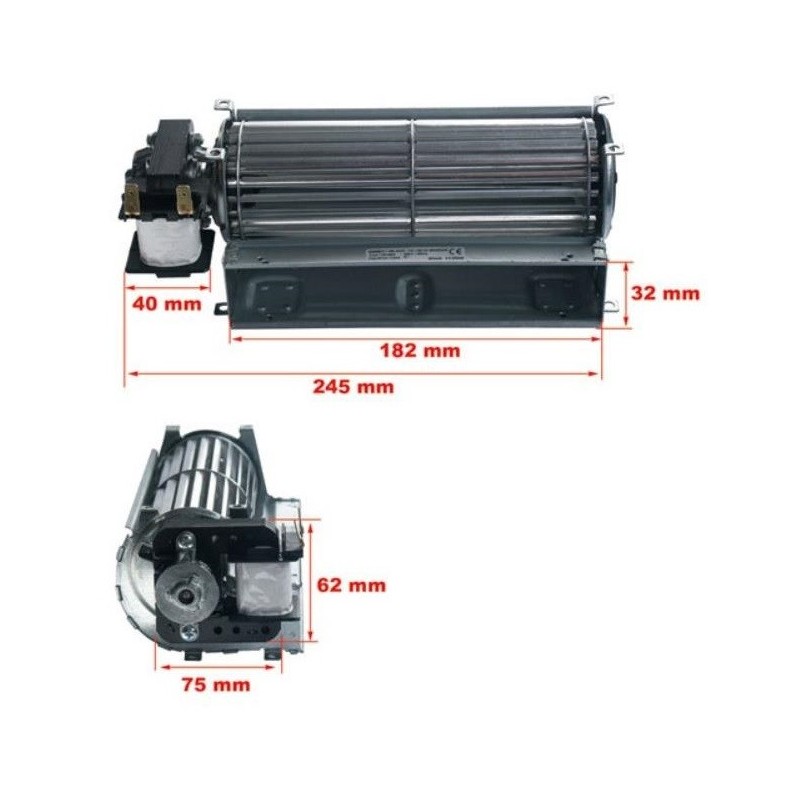 Ventilateur tangentiel universel 